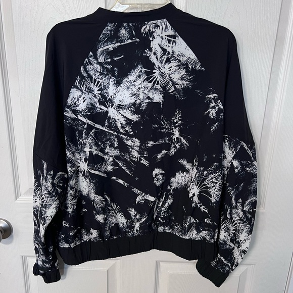 Torrid Lovesick Color Block Bomber Jacket Palms Black grunge Beachcore retro - Picture 4 of 10